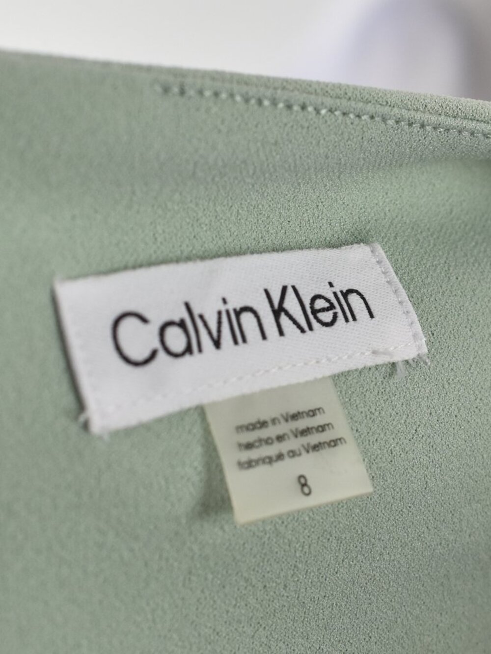 Calvin Klein Starburst Sheath Dress Sage - 8 - Picture 10 of 10